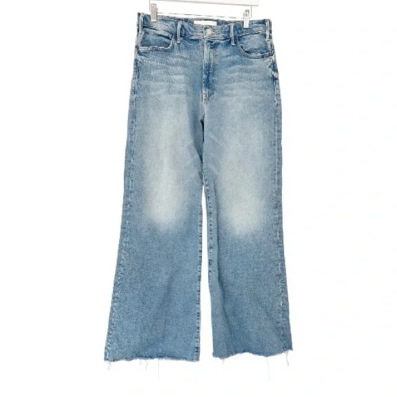 MOTHER Superior The Hustler Roller Fray Wide Leg Jeans I Confess - Picture 2 of 11